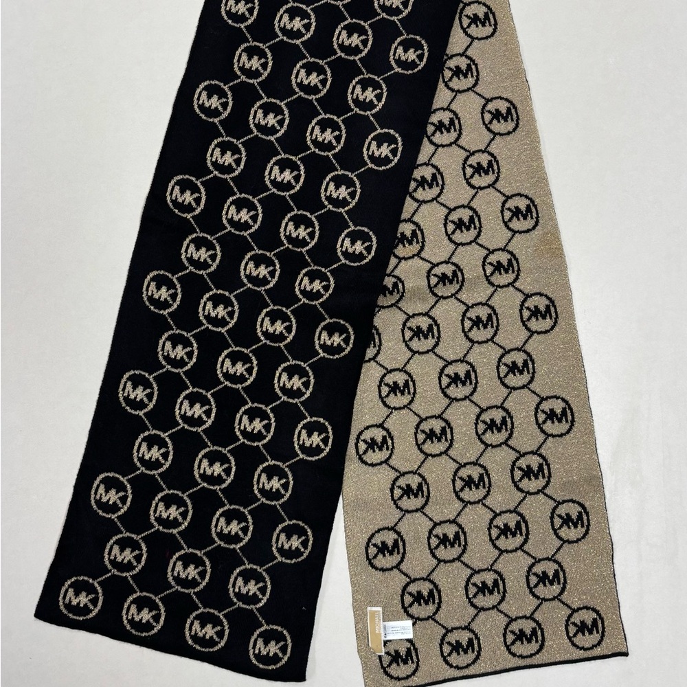 Michael Kors Black and Gold Men's Scarf